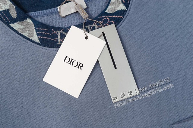 Dior專櫃迪奧2023FW新款色織提花螺紋衛衣 男女同款 tzy3024